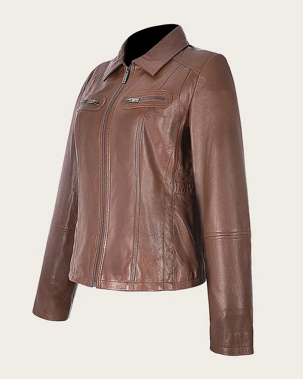 Honey brown minimalistic  jacket