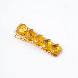 Honey Gold Teardrop Hair Clip