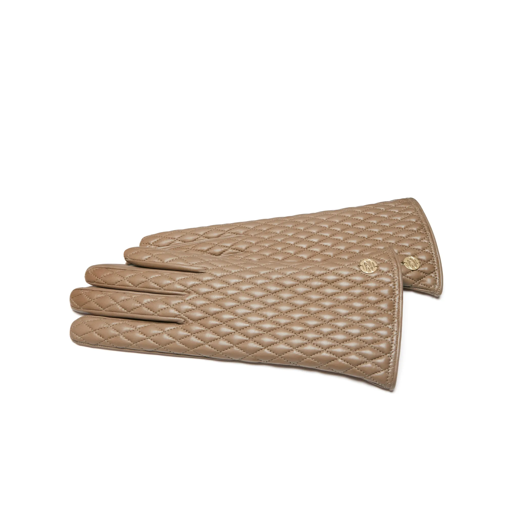 Honoré Rosette taupe goatskin leather gloves