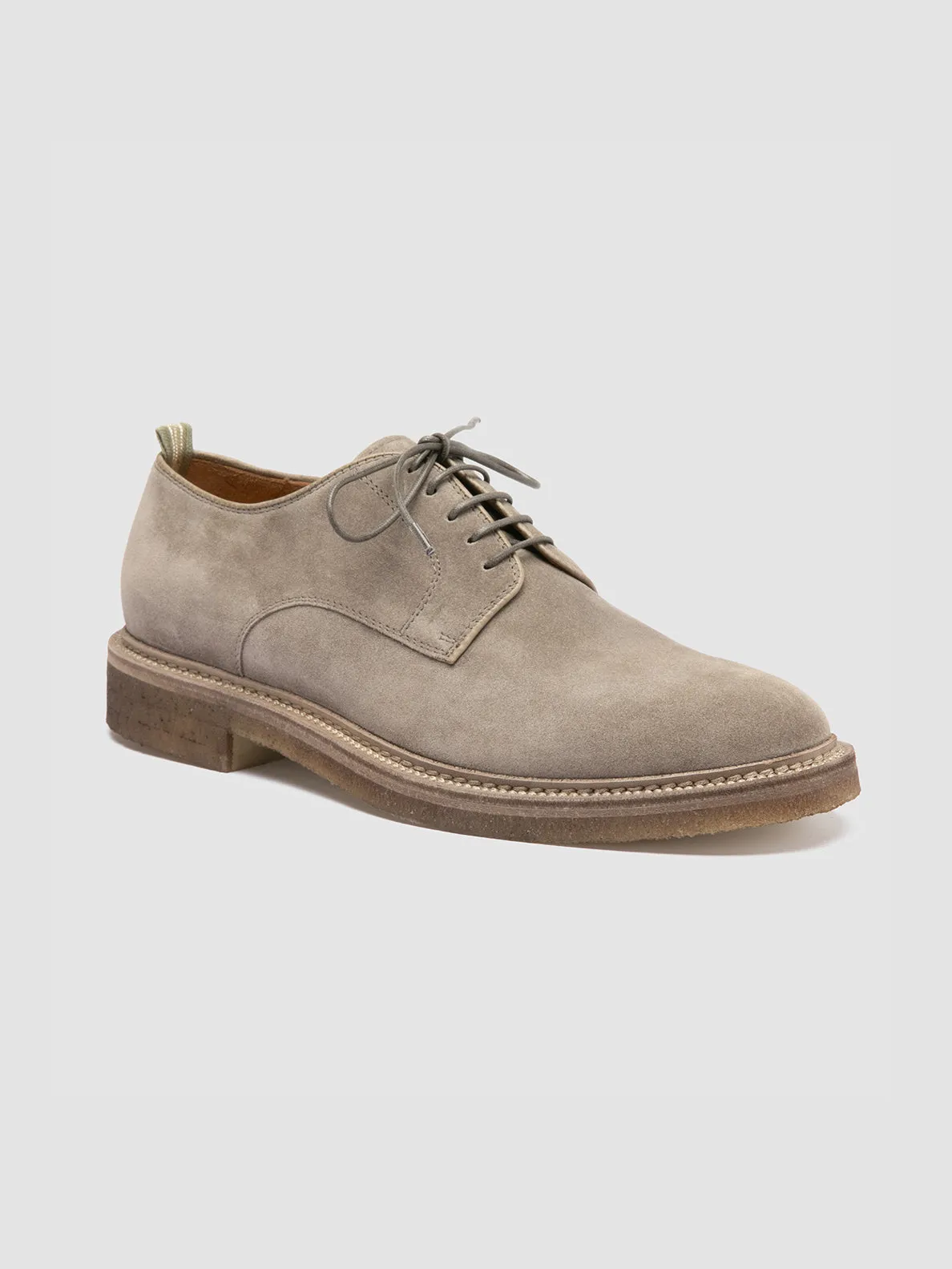 HOPKINS CREPE 115 - Taupe Suede Derby Shoes