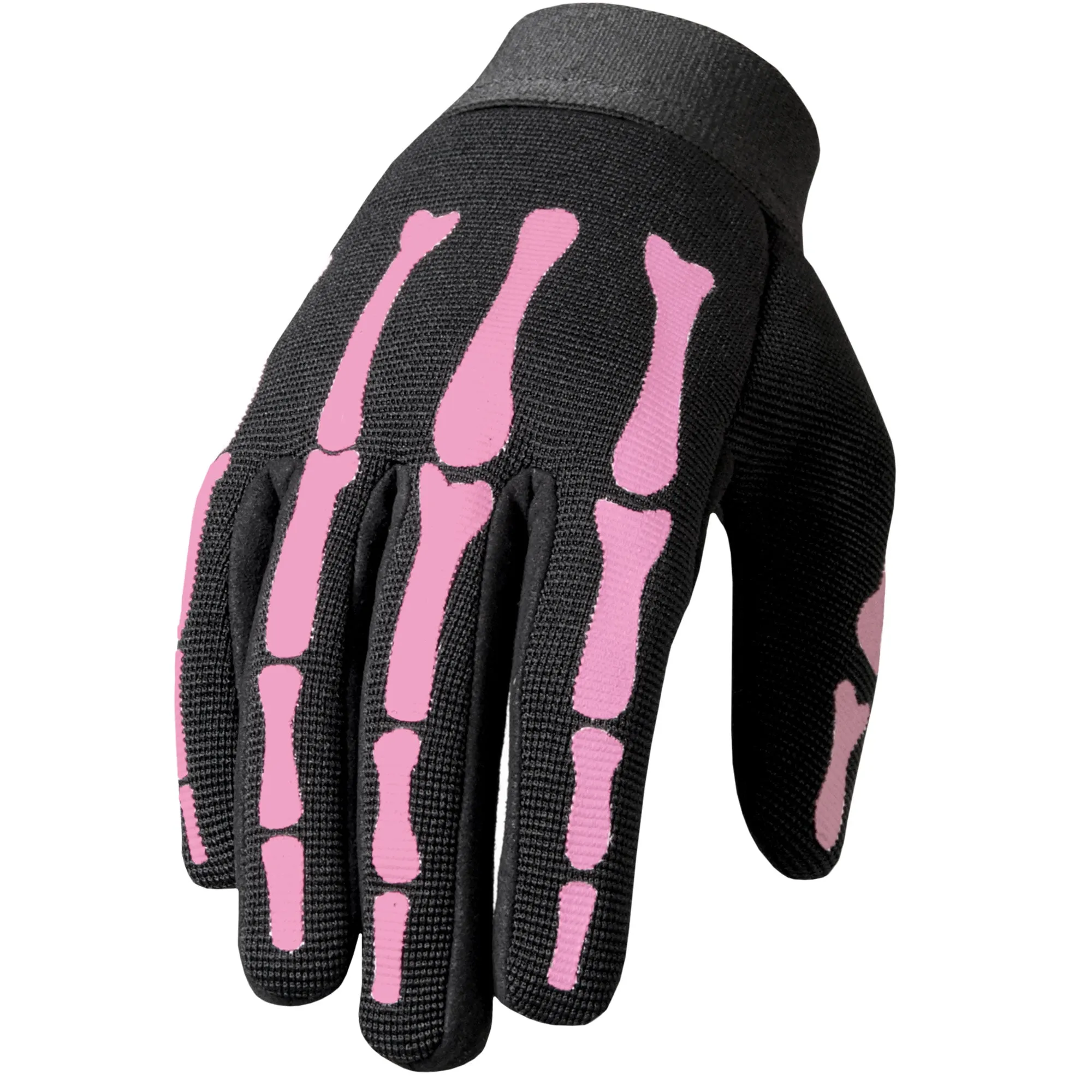 Hot Leathers GVL2006 Pink Skeleton Ladies Mechanics Gloves