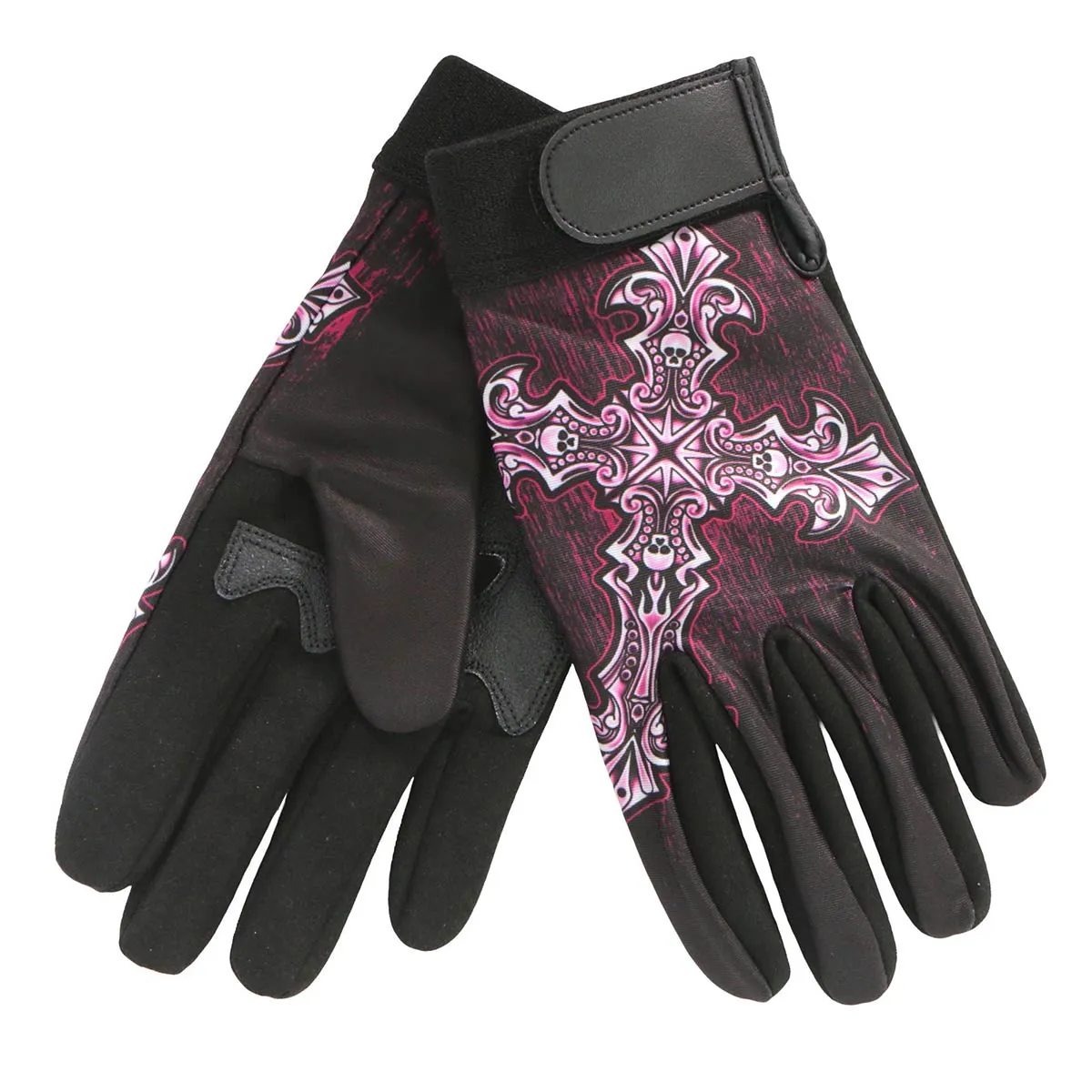 Hot Leathers GVL3001 Women's 'Sublimated' Textile Mechanic Gloves