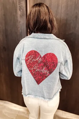 Howdy Cowboy Heart Denim Jacket