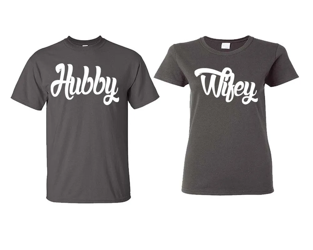 Hubby Wifey Couple Matching T Shirts