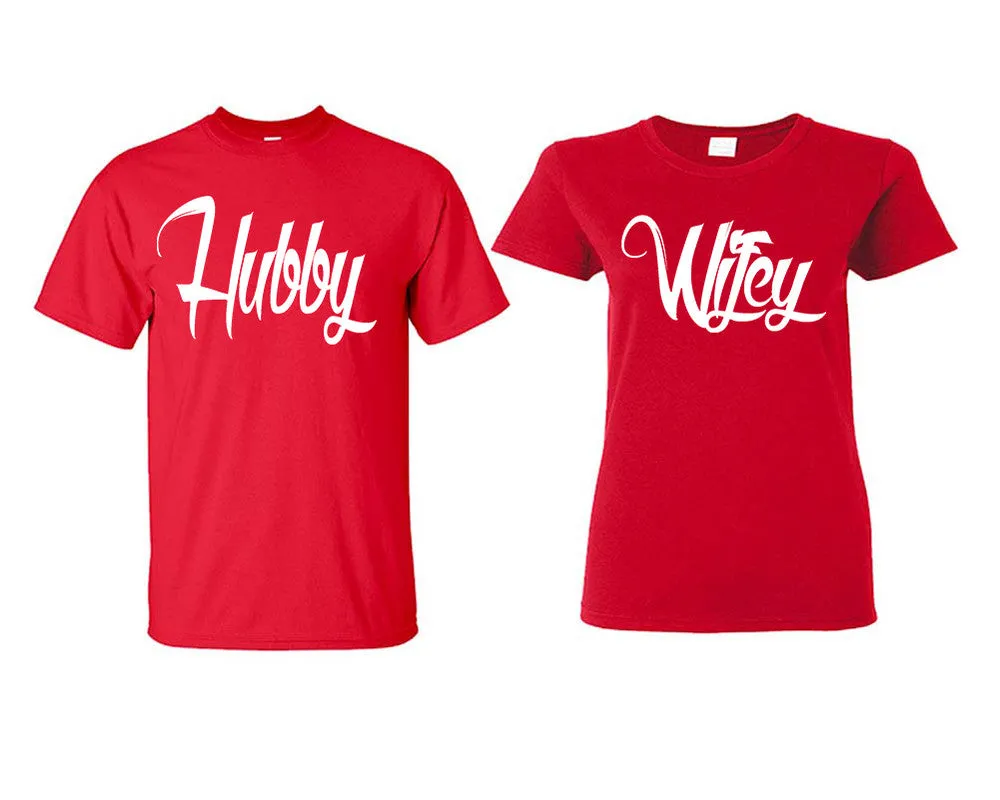 Hubby Wifey Couple Matching T Shirts