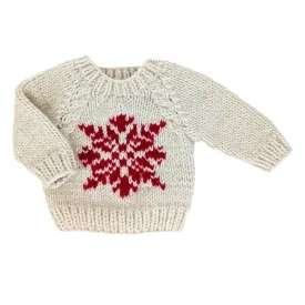 Huggalugs Snowflake Natural Sweater