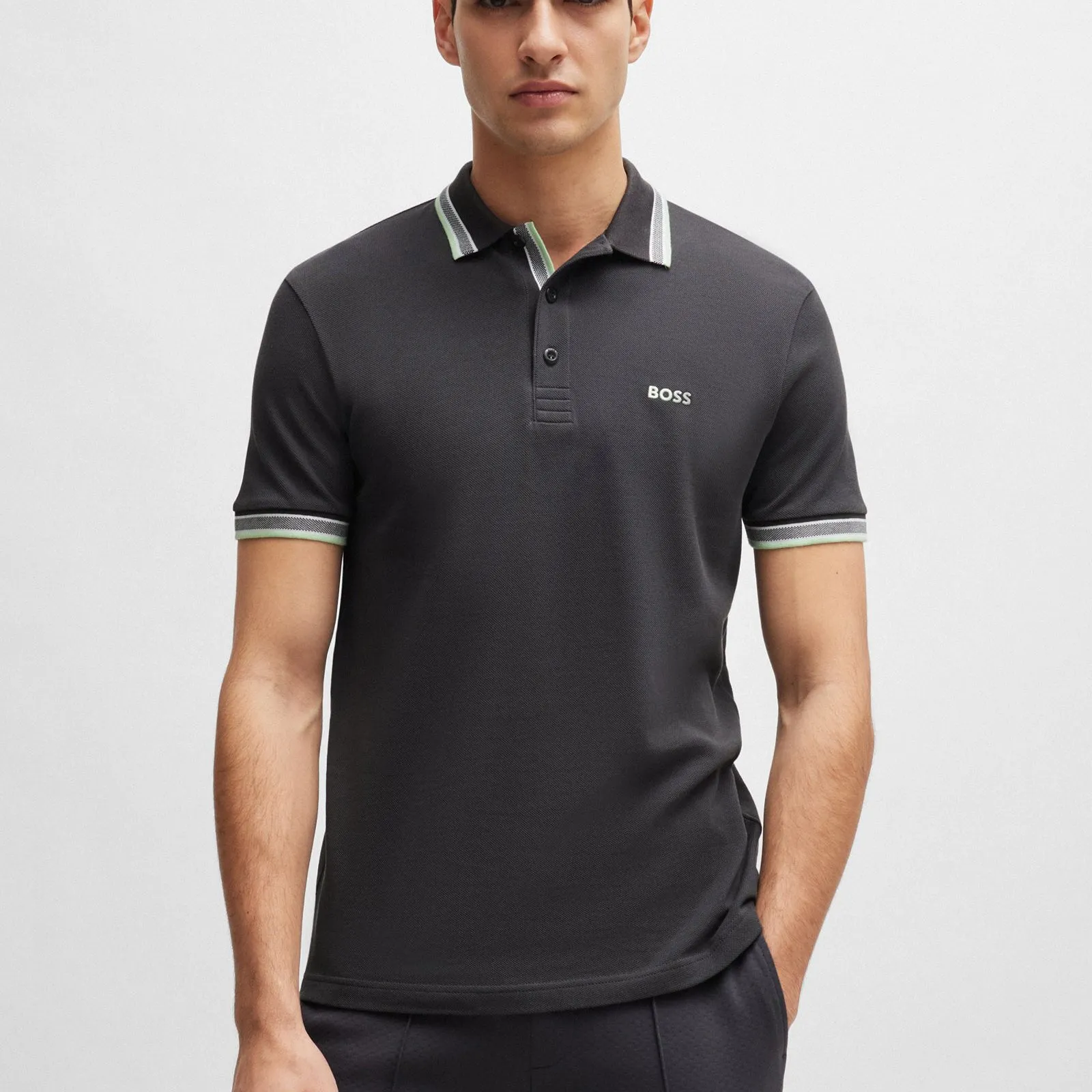 Hugo Boss Paddy Polo Shirt Dark Grey