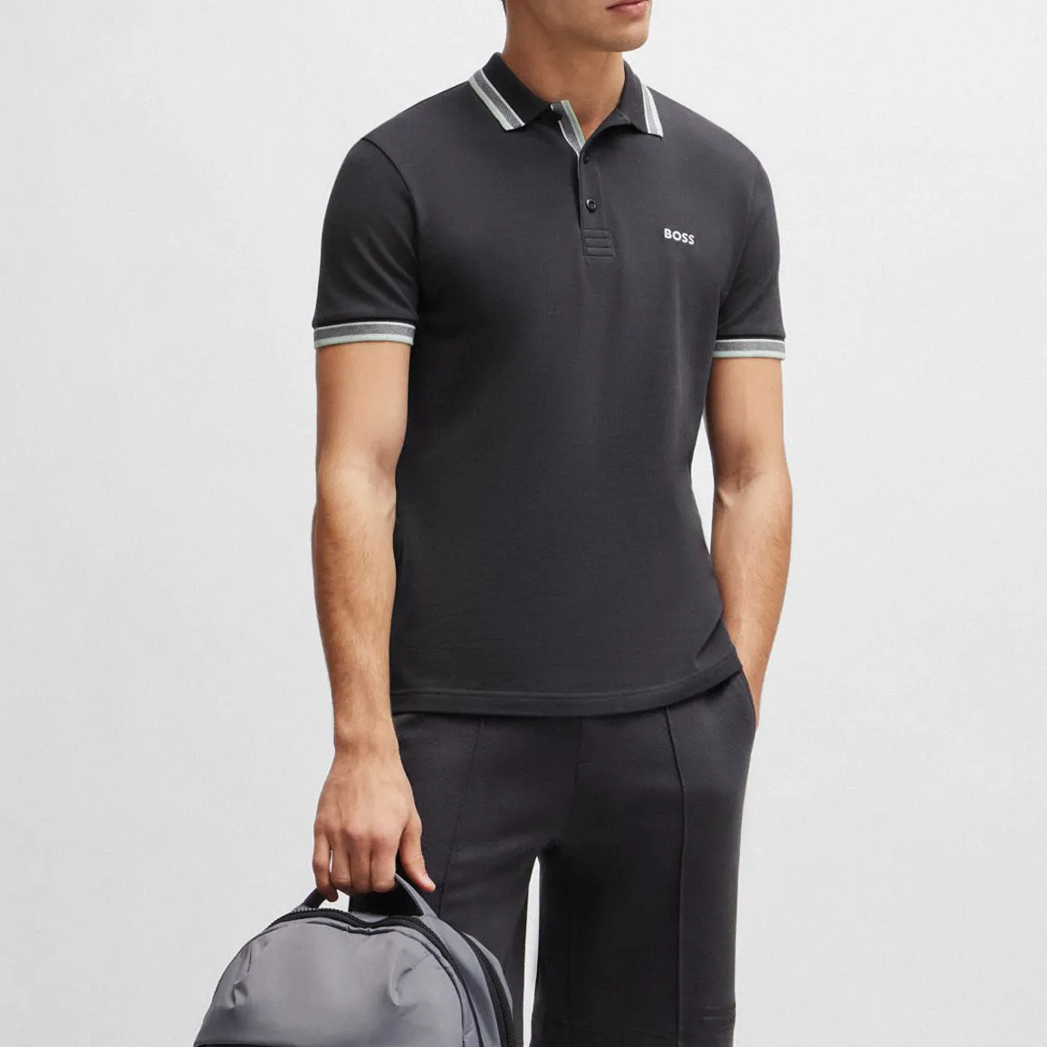 Hugo Boss Paddy Polo Shirt Dark Grey