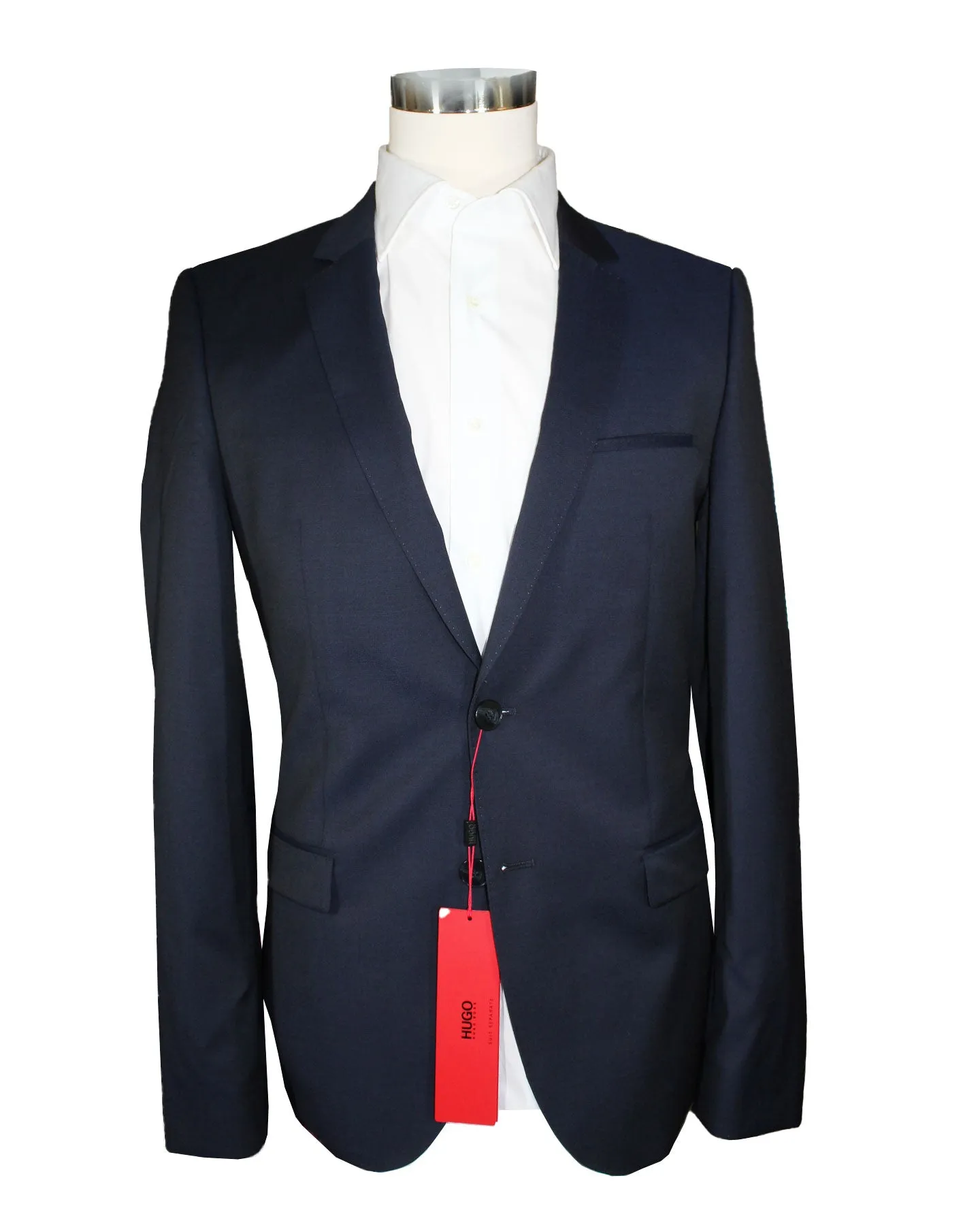 Hugo Boss Sport Coat Dark Blue - Virgin Wool Blazer EU 48 / US 38 L Slim Fit - REDUCED SALE