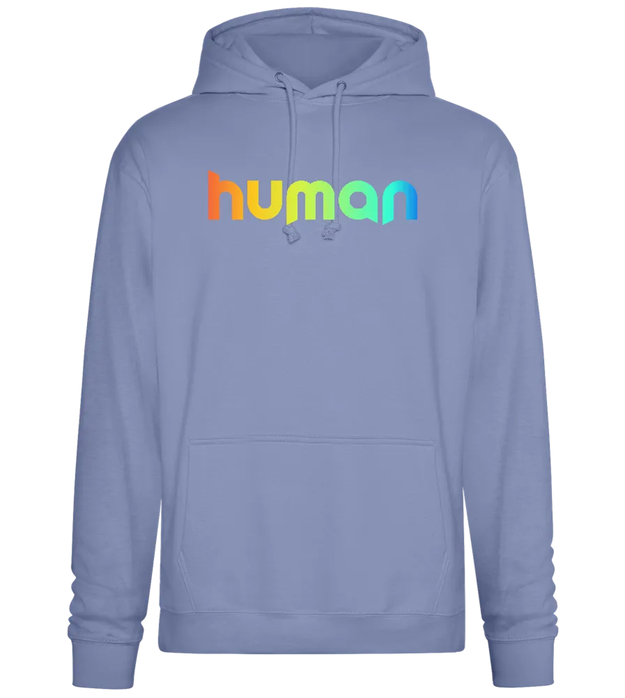 Human Rainbow Letters Design - Premium Essential Unisex Hoodie