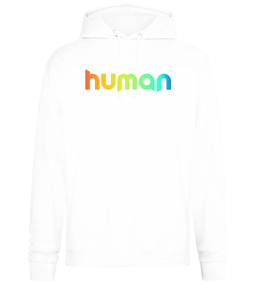 Human Rainbow Letters Design - Premium Essential Unisex Hoodie