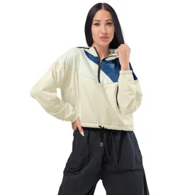 Humble Sportswear™ Women's Ivory Cream Cropped Windbreaker