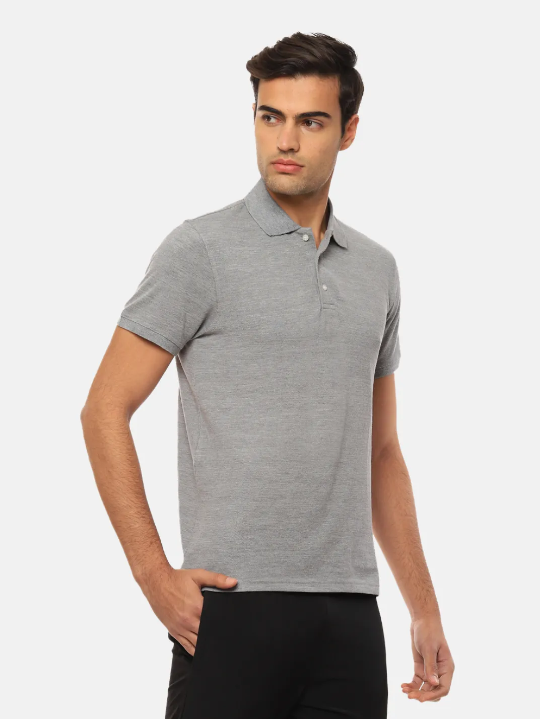 Hummel Men Grey B2B Polo