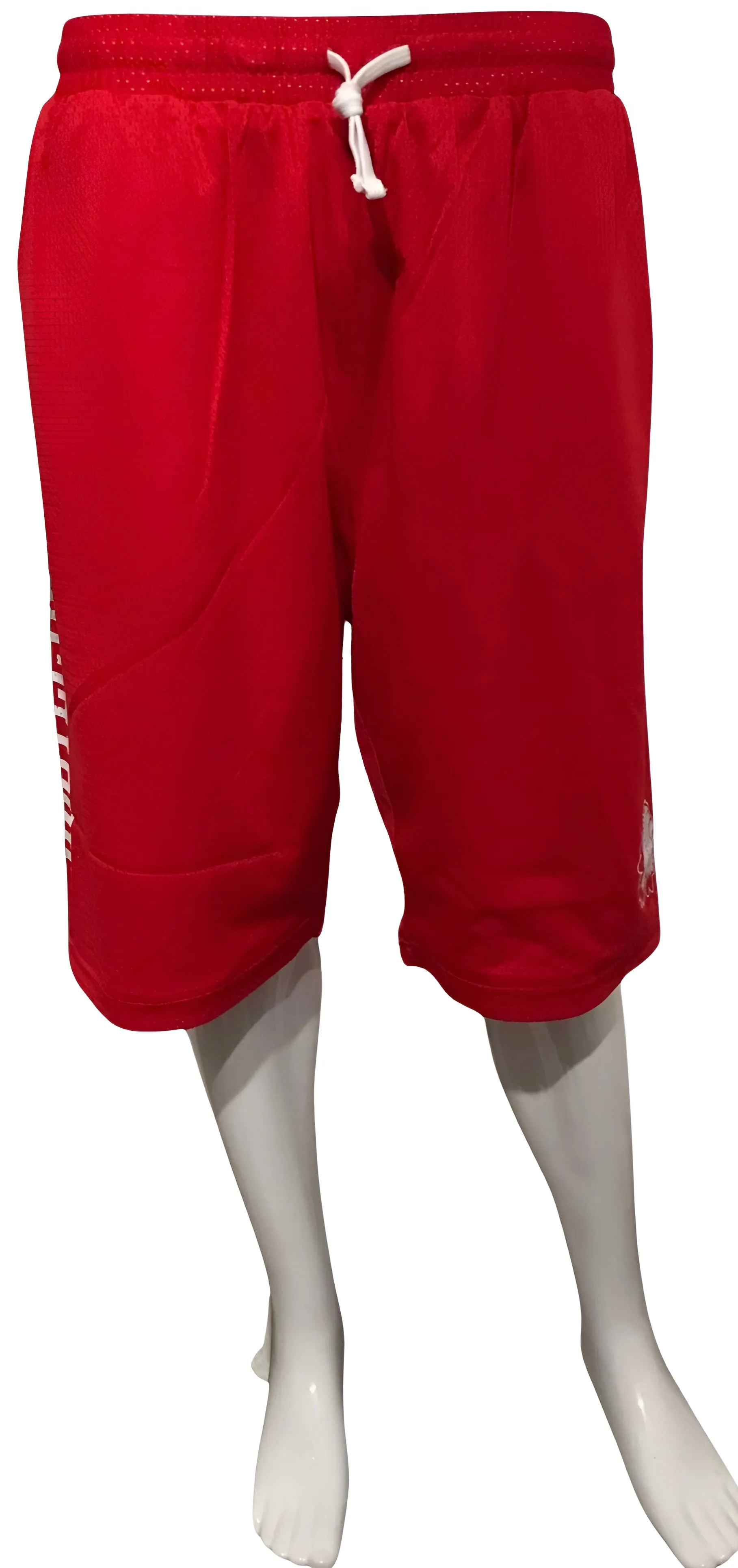 ^HUSTLE GANG^ (RED) ~CHAMPION~ KNIT BASKETBALL SHORTS