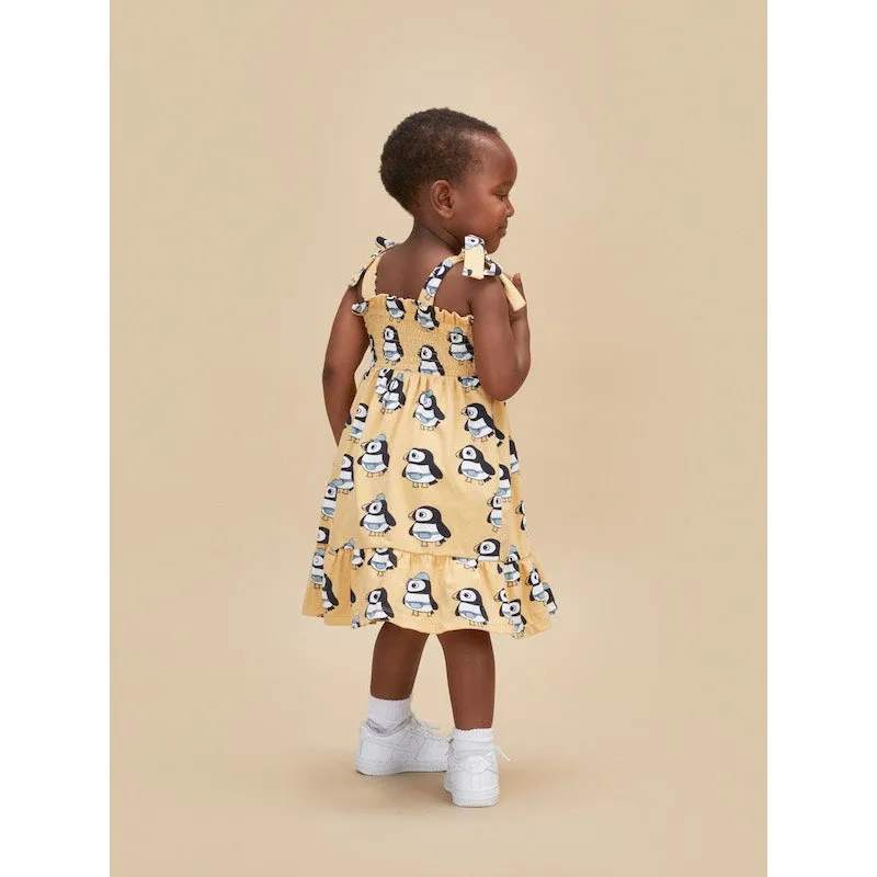 Huxbaby Puffin Shirred Bodice Dress