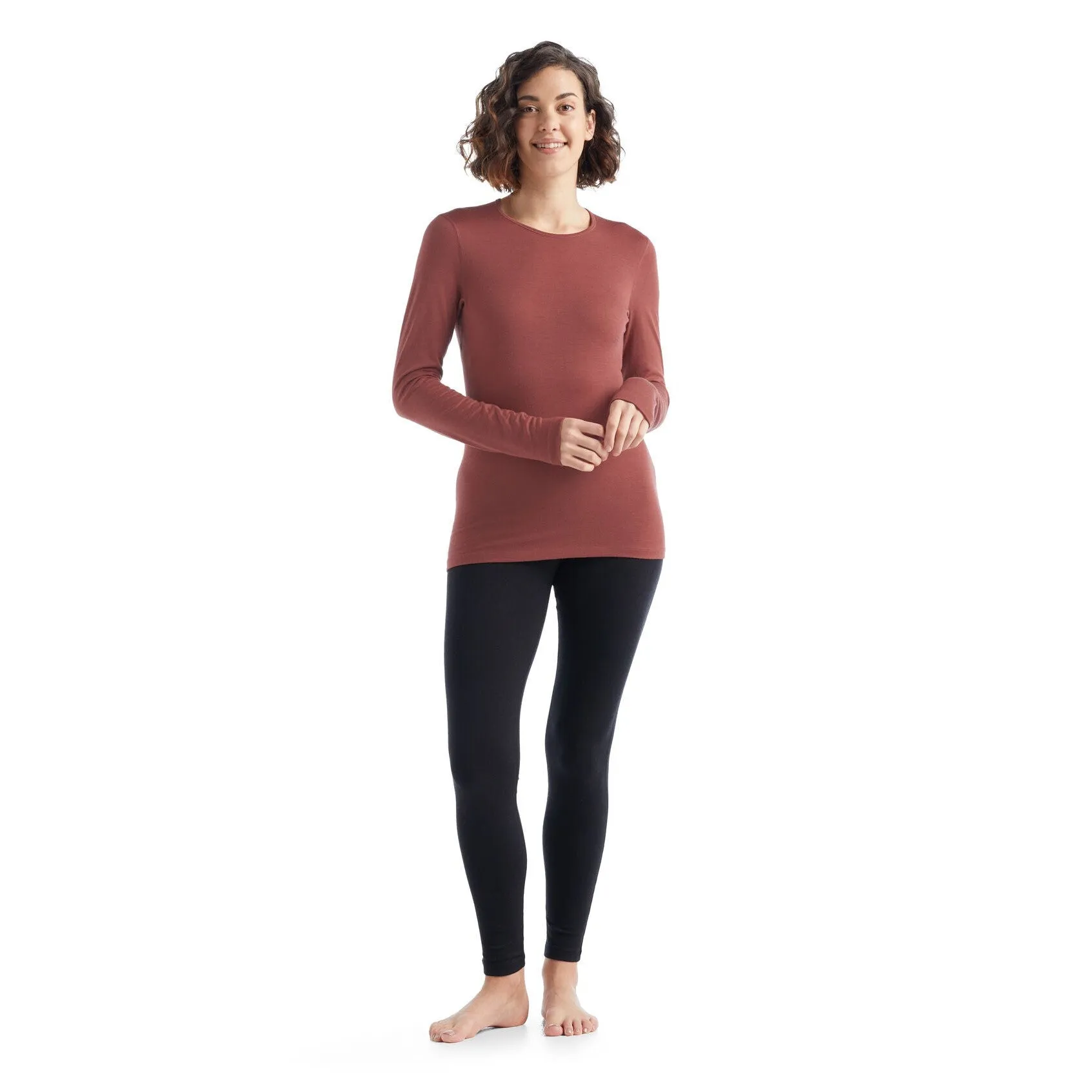 Icebreaker Women's Merino 200 Oasis Long Sleeve Crewe Thermal Top