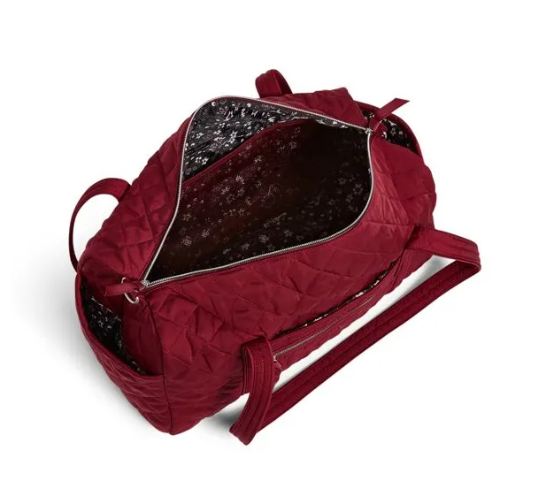 Iconic Small Travel Duffel - Berry Red