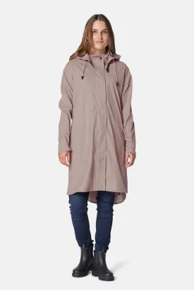 Ilse Jacobsen Hornbæk Rain 71 Hooded Rubberized Coat | Adobe Rose