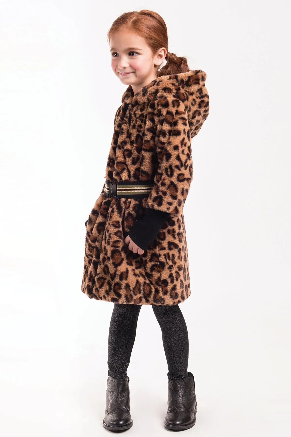 Imoga Georgia Girls Coat - Leopard (Size 14 left)