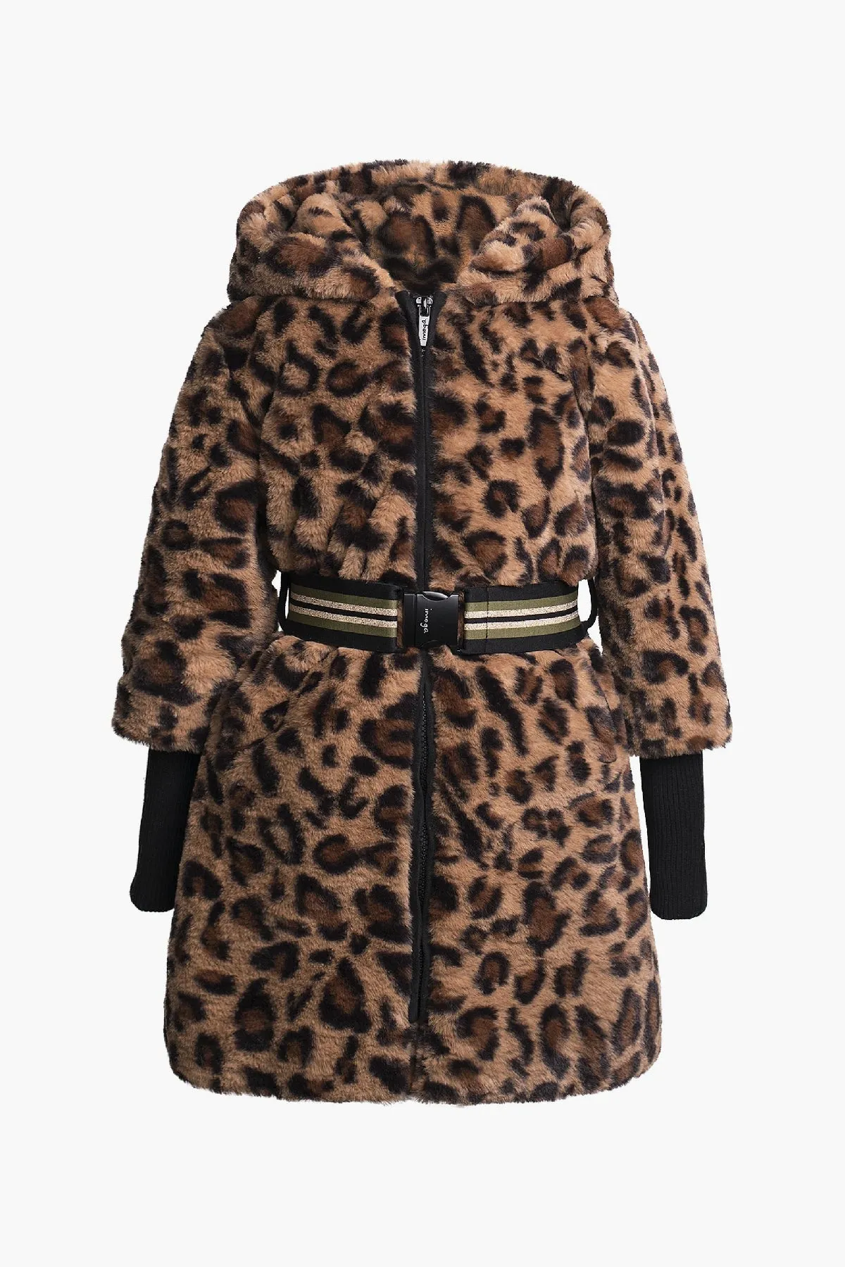 Imoga Georgia Girls Coat - Leopard (Size 14 left)