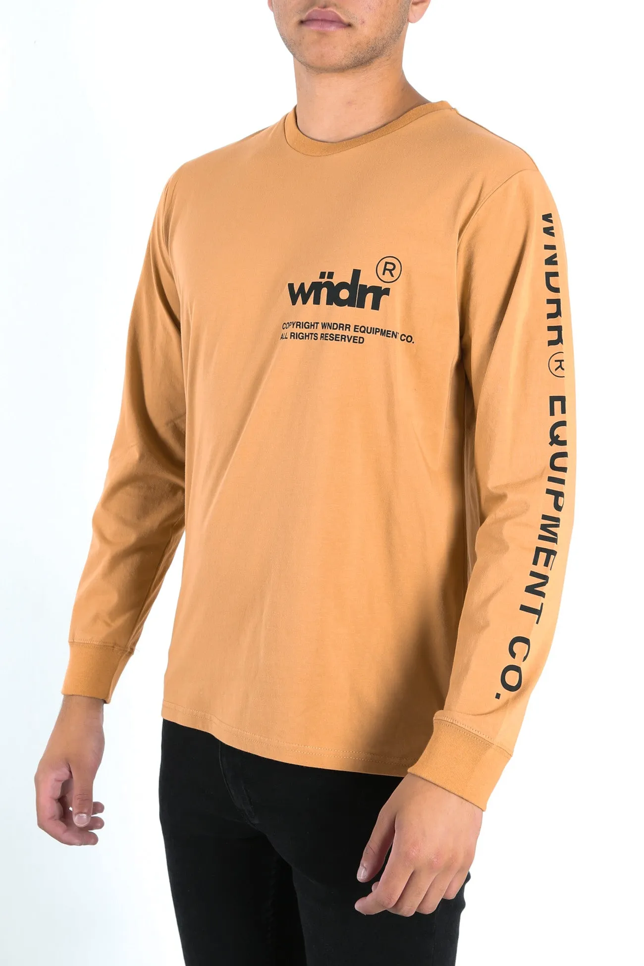 In Line Long Sleeve Tee Almond