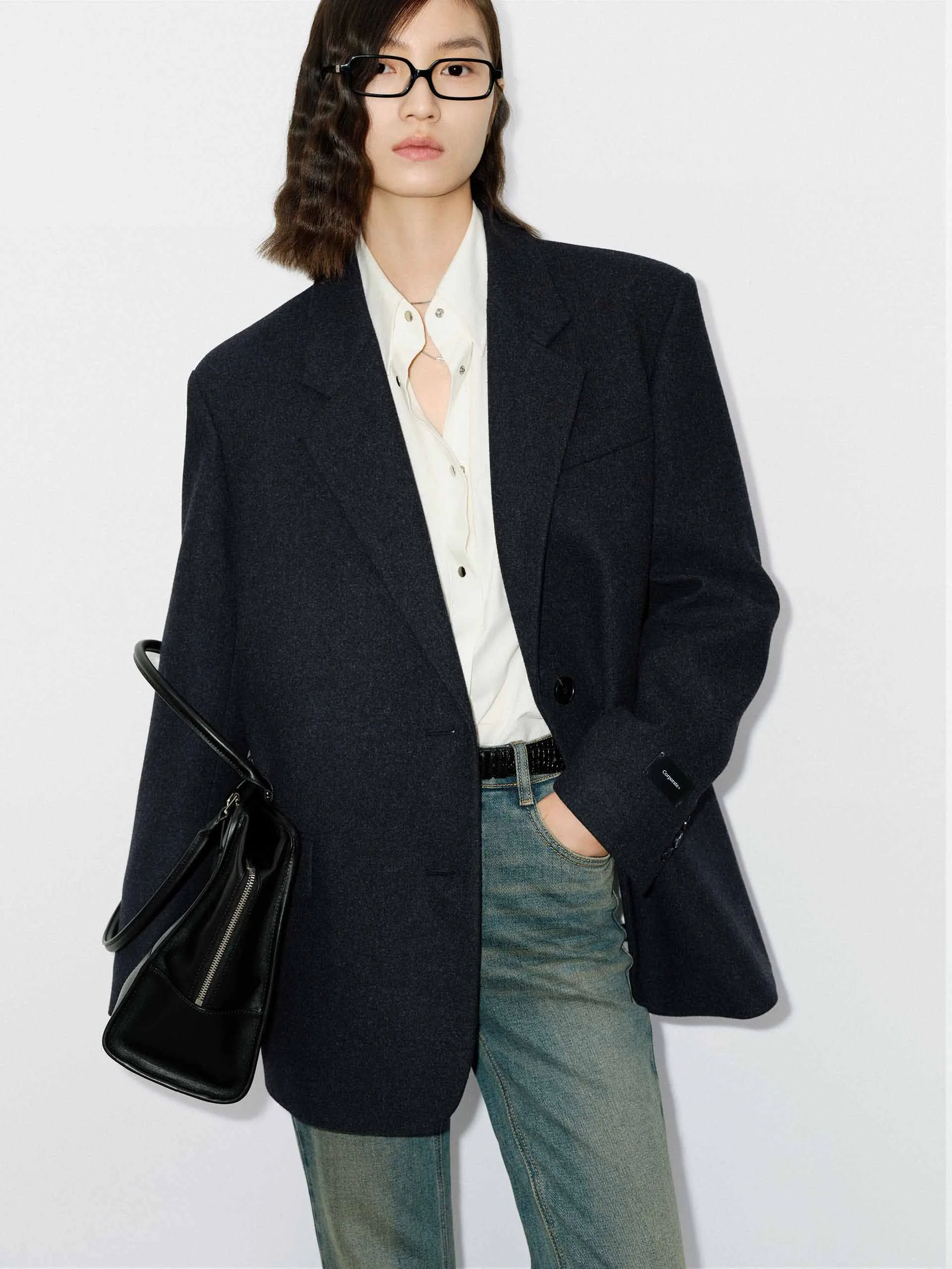 Include Belted Merino Wool Coat