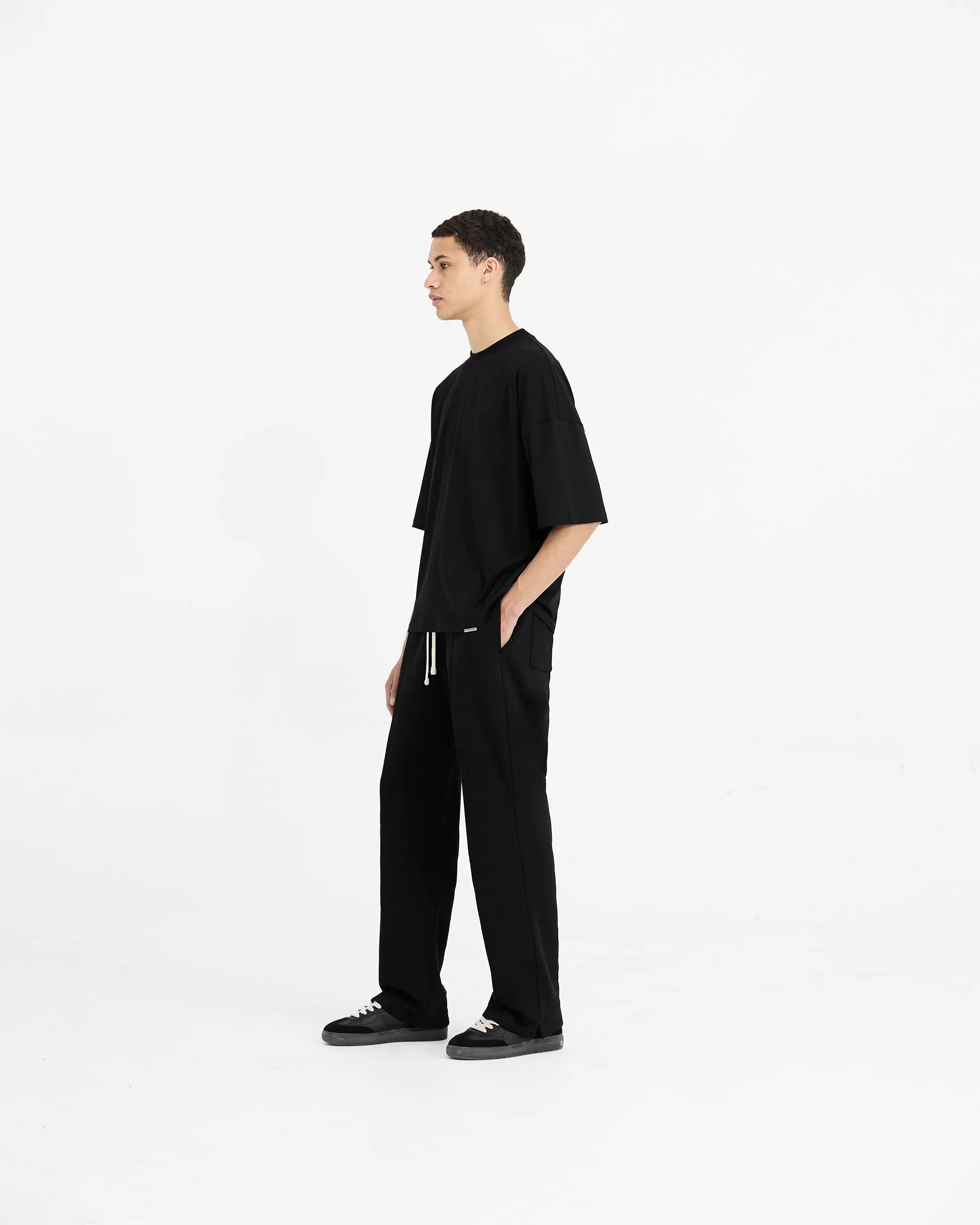 Initial Boxy T-Shirt - Black