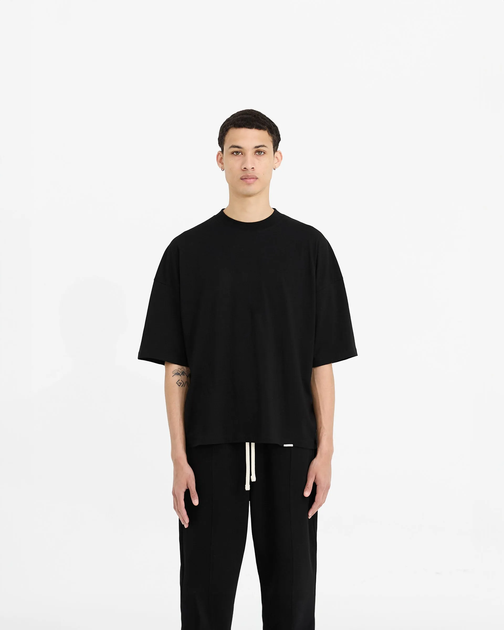 Initial Boxy T-Shirt - Black