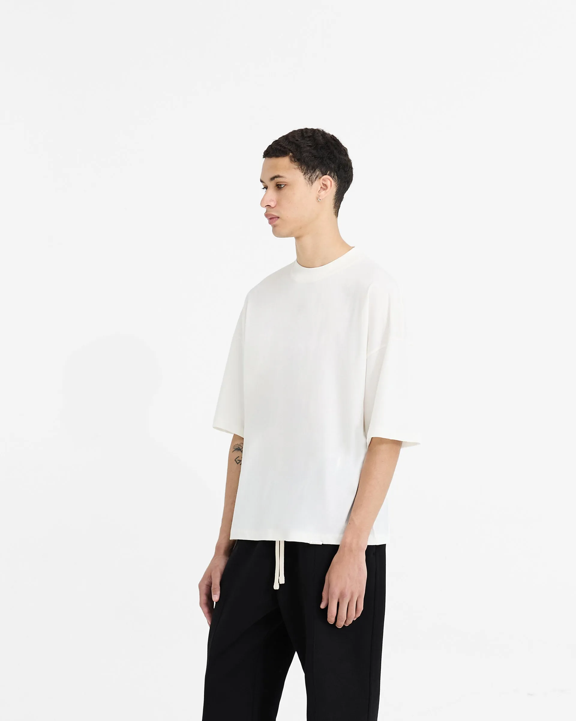 Initial Boxy T-Shirt - Flat White