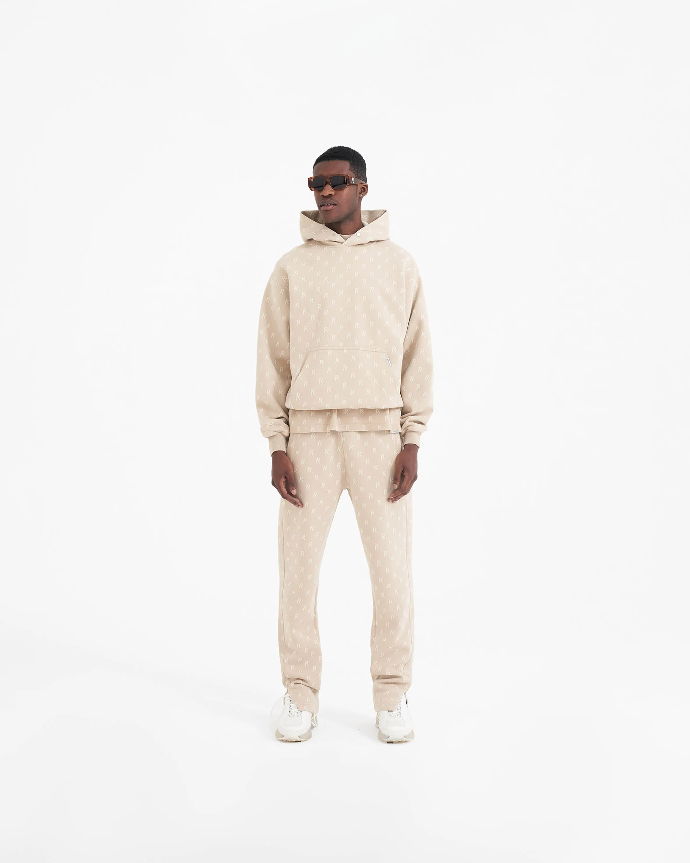 Intarsia Initial Sweatpant - Wheat