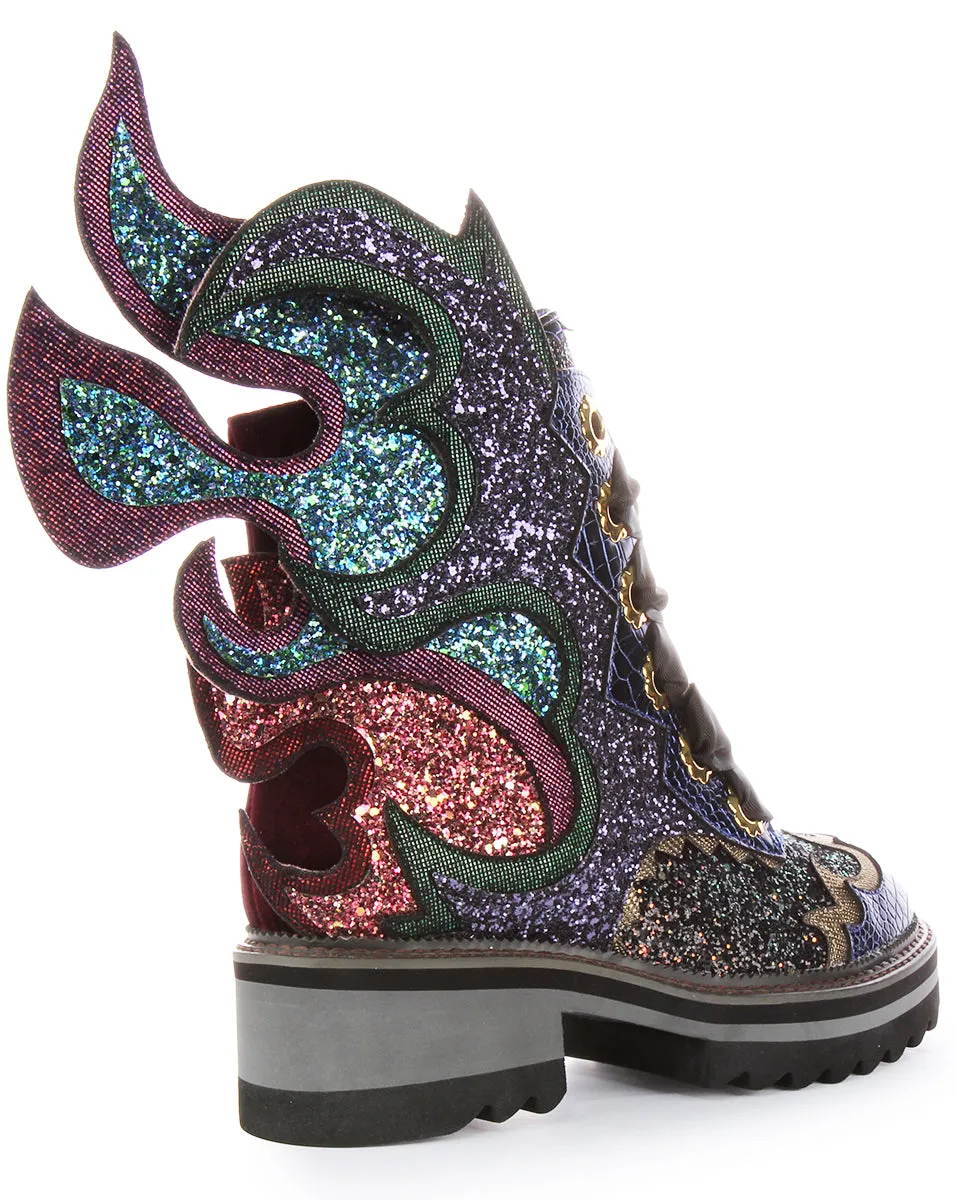 Irregular Choice Fyre Bug In Multi Colour Glitter  For Women