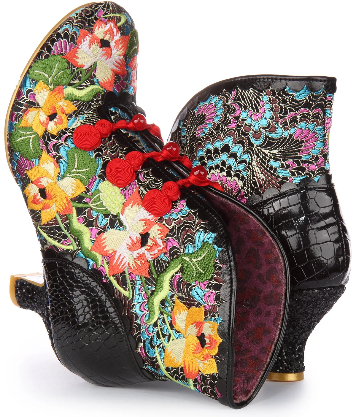 Irregular Choice Lotus Eater In Black Flower For Women