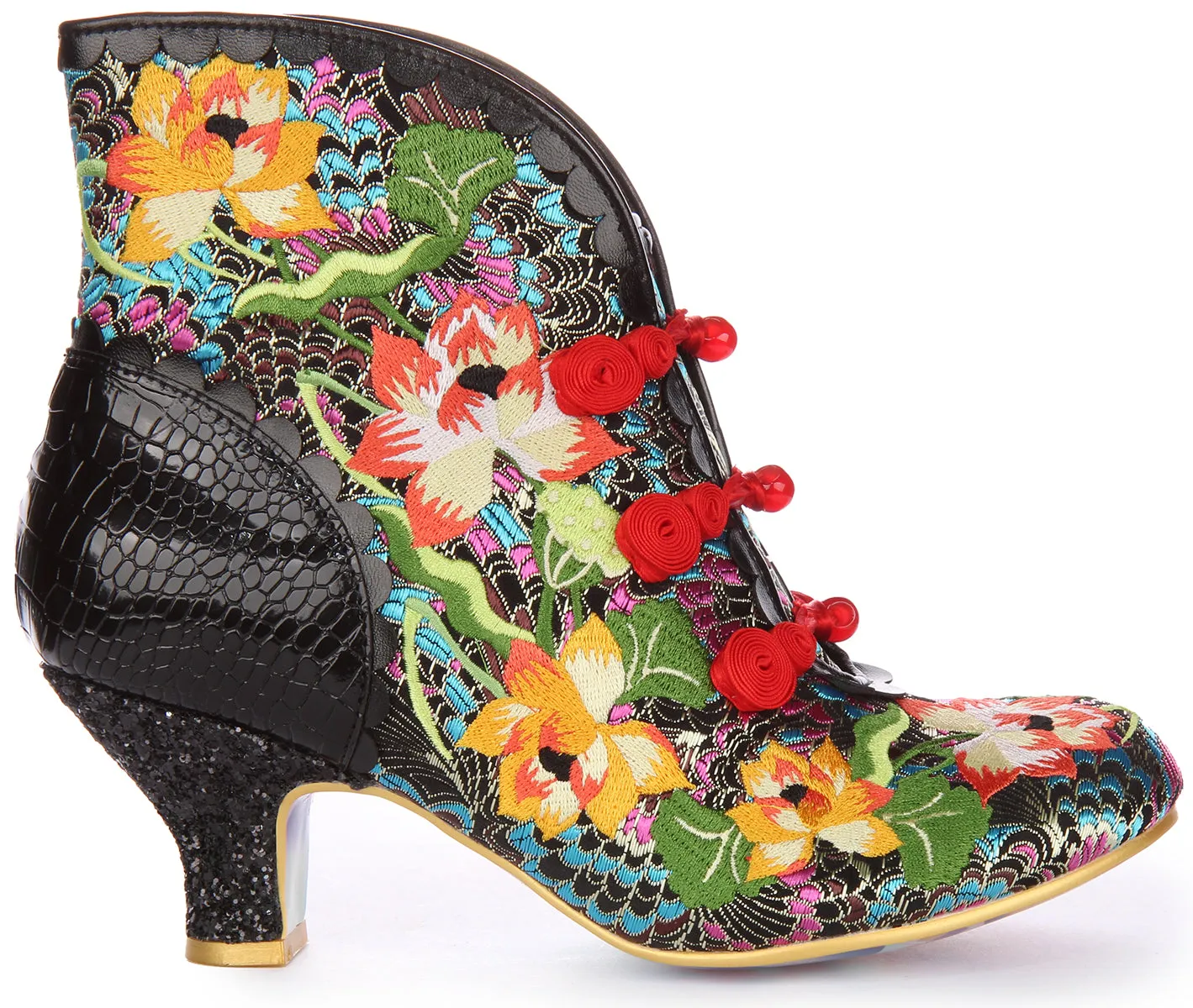 Irregular Choice Lotus Eater In Black Flower For Women