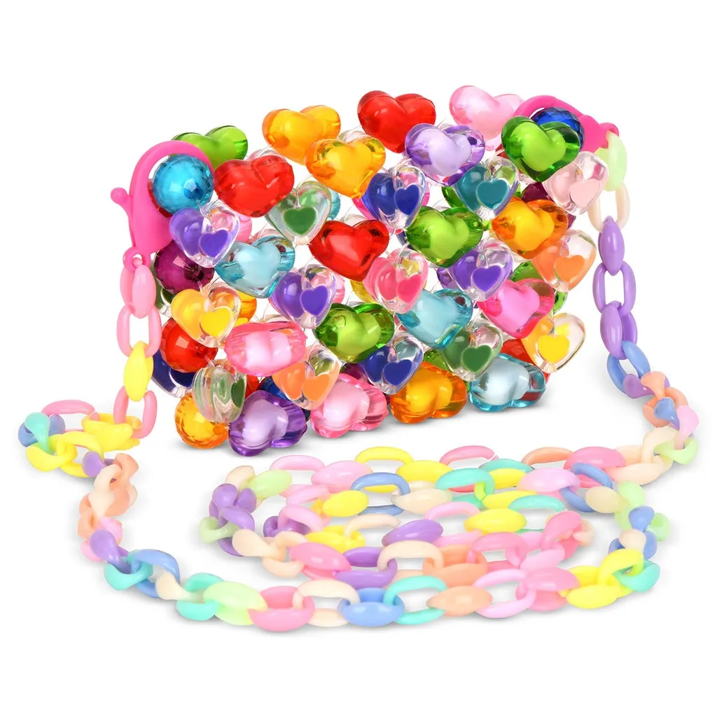 Iscream Hearts Beaded Crossbody Bag