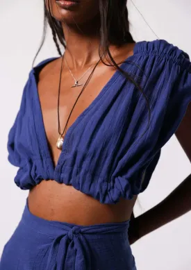 ISLA CROP TOP - SODALITE BLUE