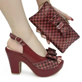 Italian Design Beautiful Women's Shoes and Matching Bag