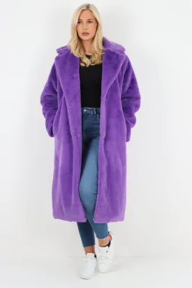 Italian Oversized Faux Fur Long Warm Teddy Coat