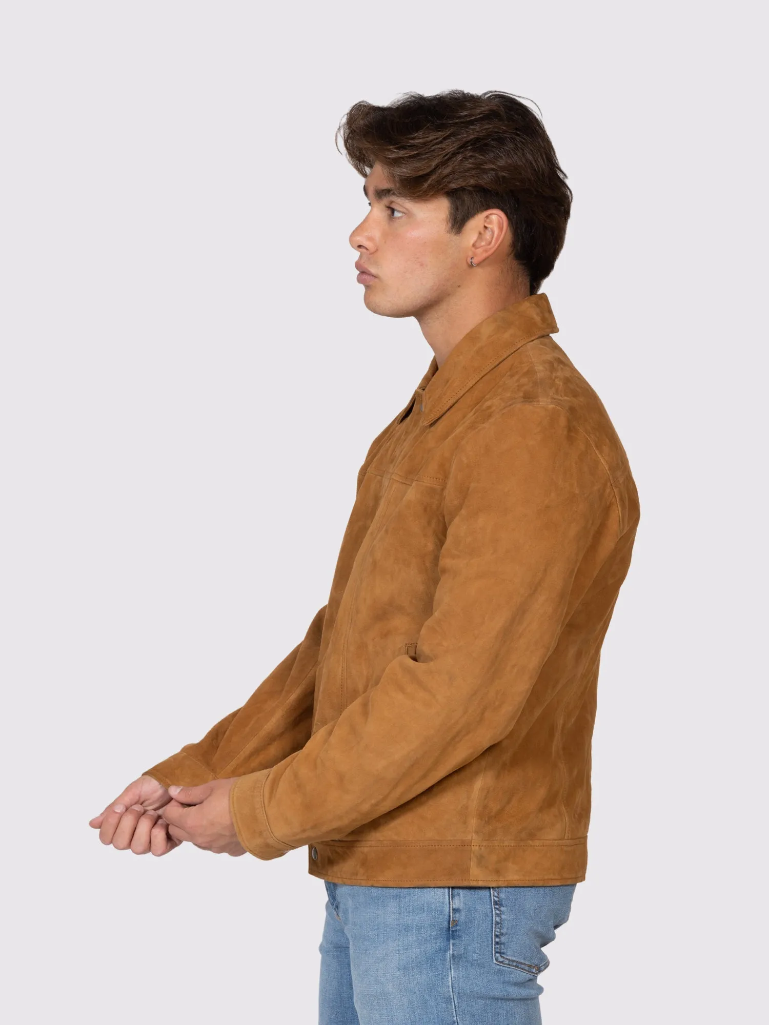 JACOB - Men's Suede Lifestyle Leather Jacket