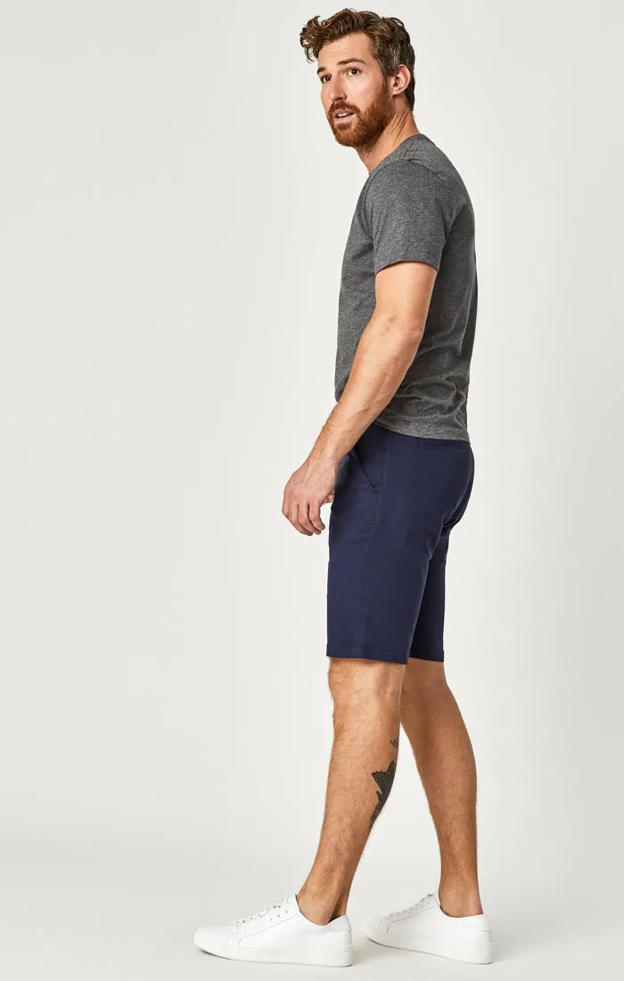 JACOB SHORTS IN DARK NAVY SATEEN TWILL