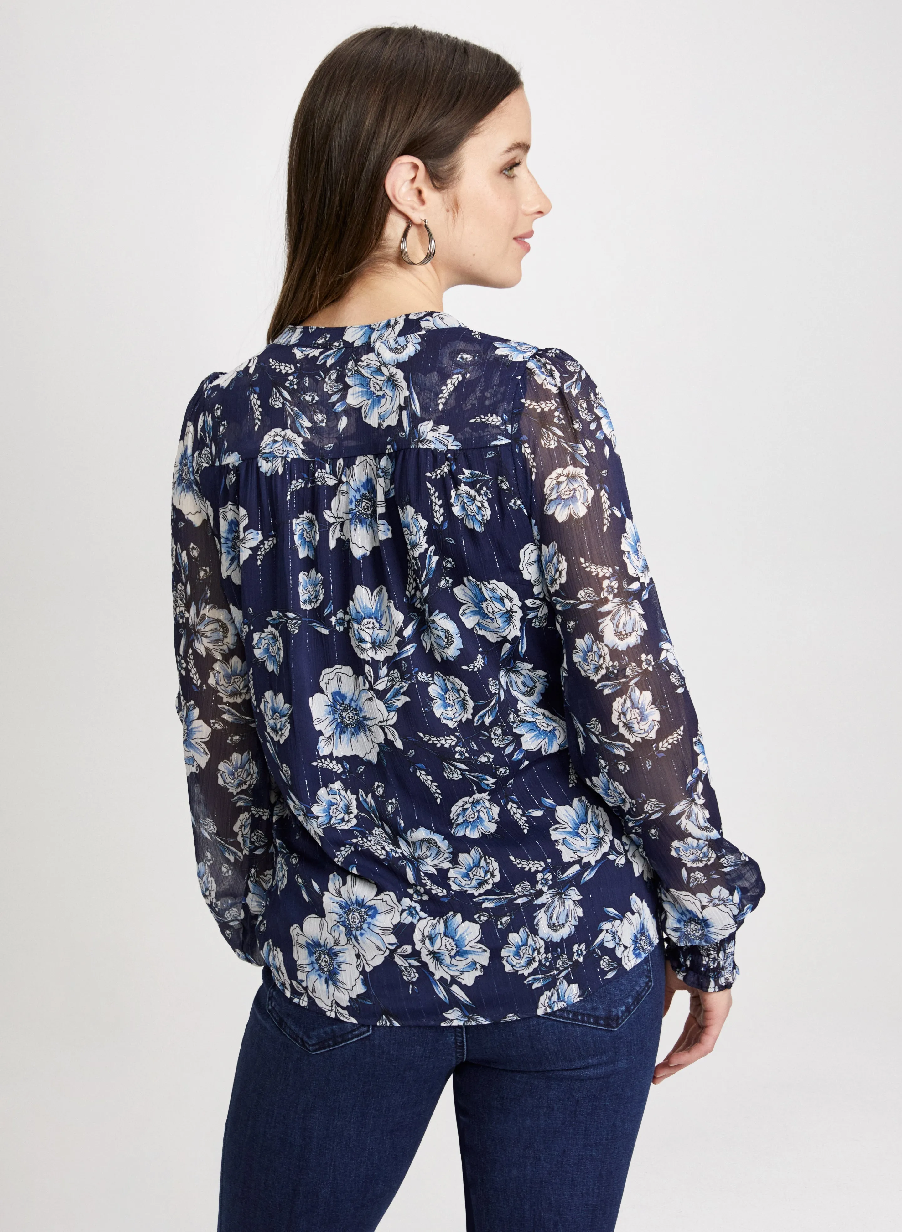 Jacquard Mixed Motif Blouse