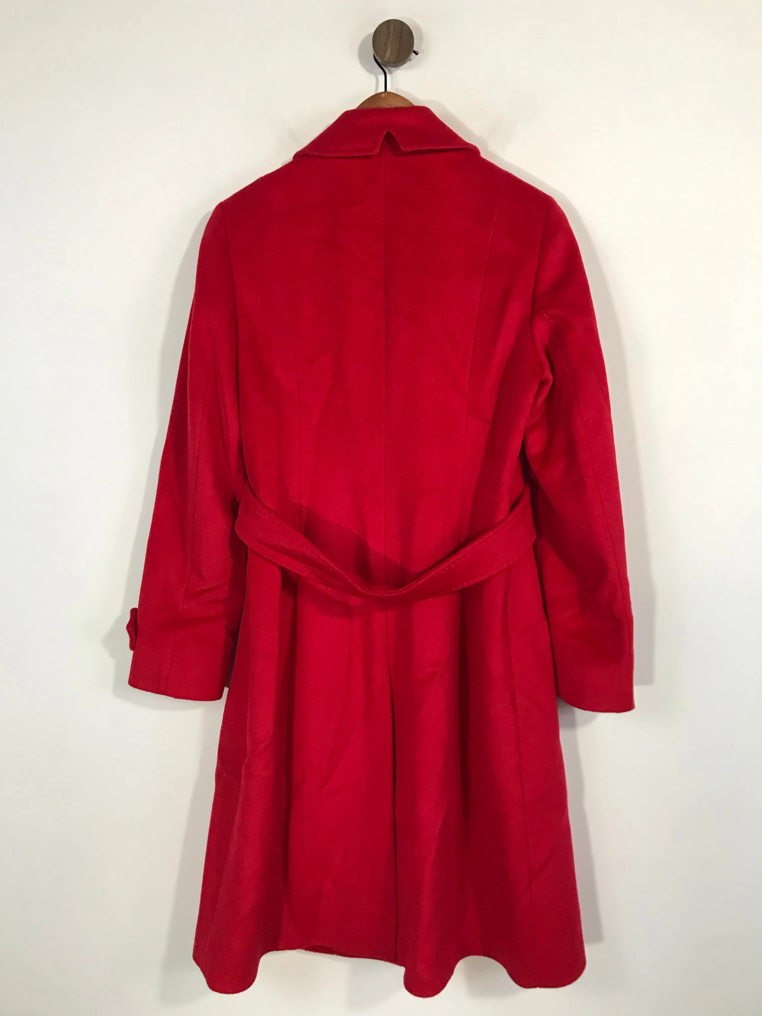 Jaeger Women's Wool Overcoat Coat | UK10 | Red