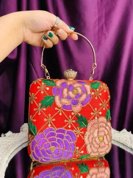 Jalwa Art Embellished Box Clutch