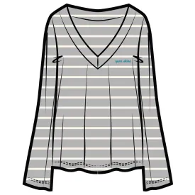 Jamie "Open Skies" Sleep Shirt | Grey Stripes