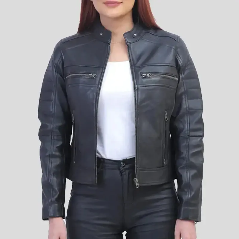 Jane Black Biker Leather Jacket