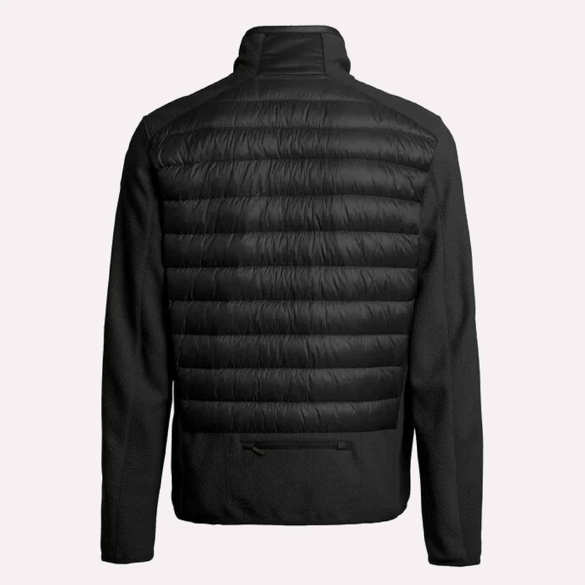 Jayden Slim Fit Down Filled Quilted Hybrid Jacket / Black