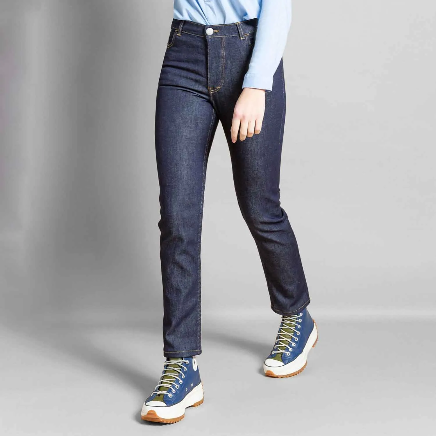 Jeans Julie confort bleu taille haute coupe slim