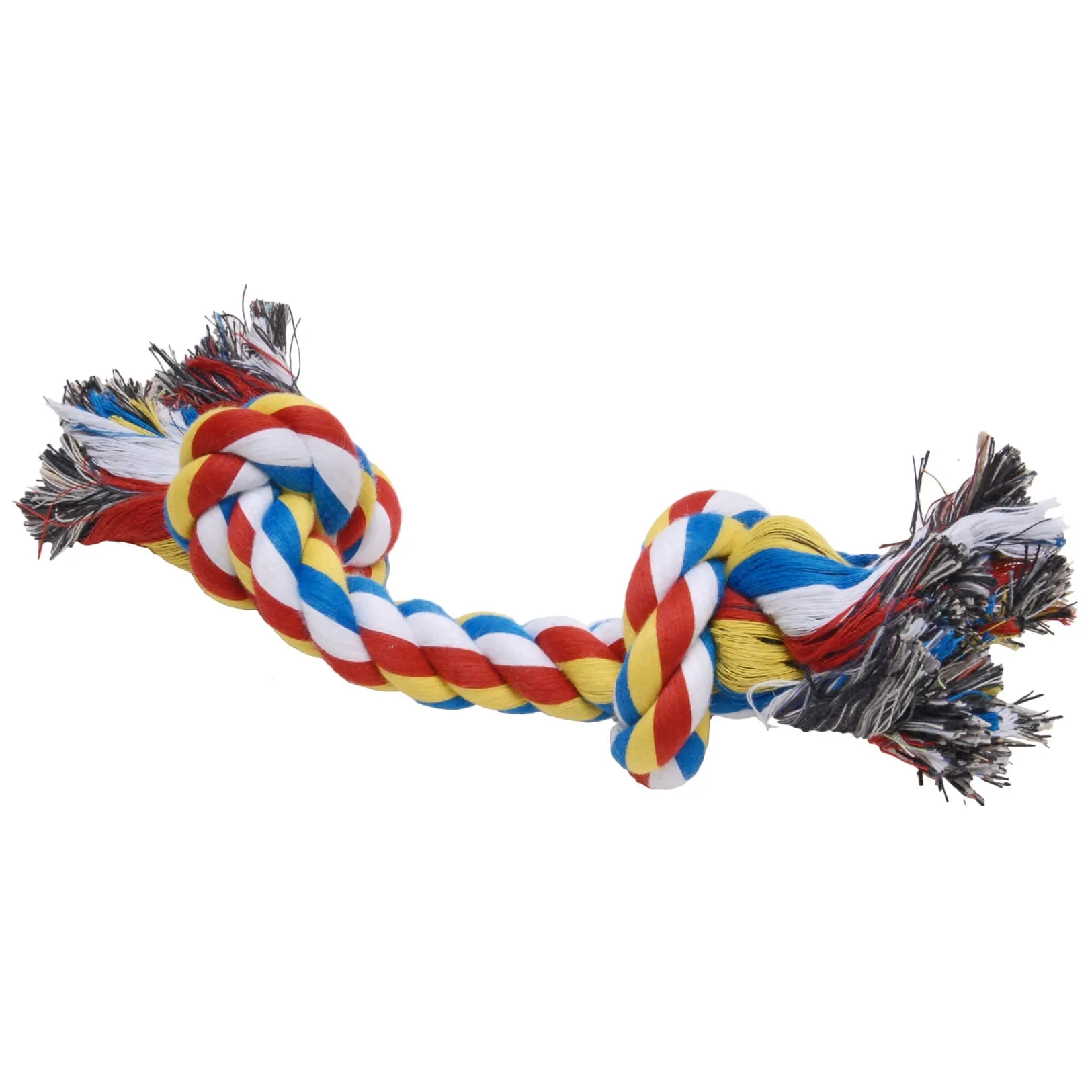 Jeffers Multicolored Braided Rope Bone Tug Toy