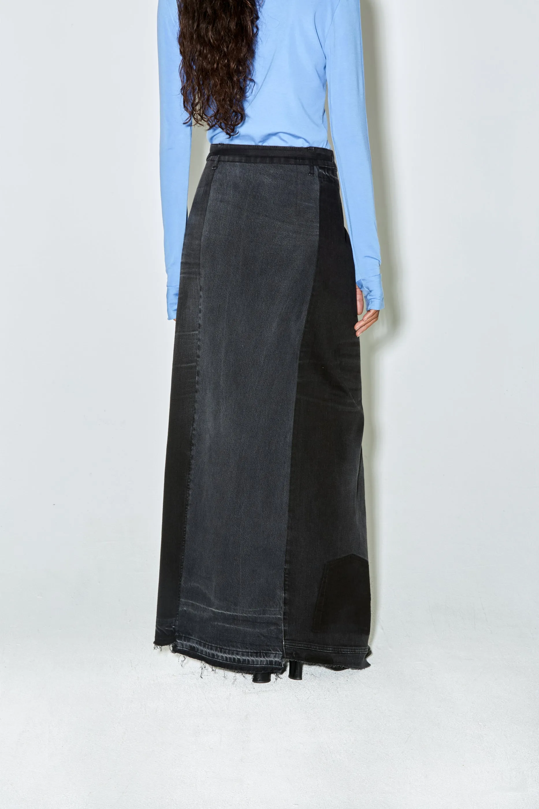 JELLIE skirt upcycled denim grey