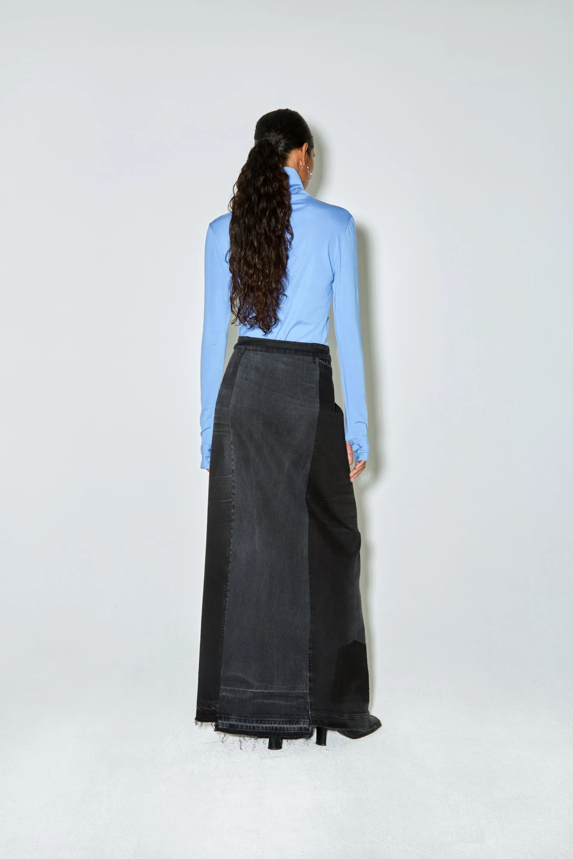 JELLIE skirt upcycled denim grey