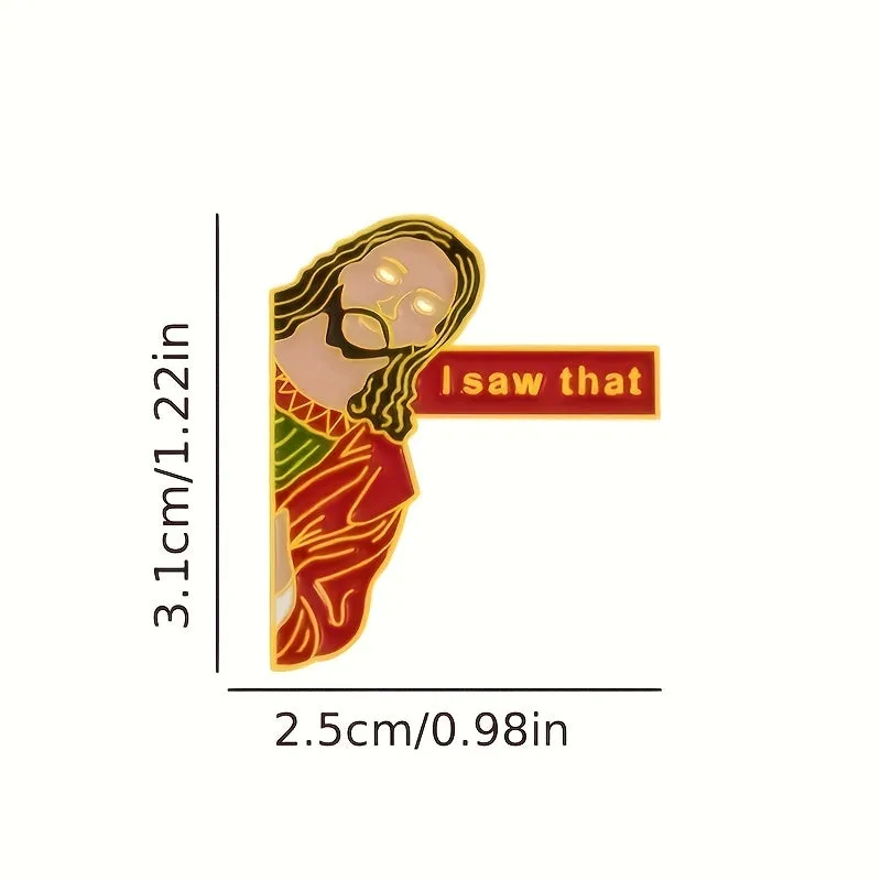 Jesus Lapel Pins  Hilarious Brooches Ideal Gift for Friends